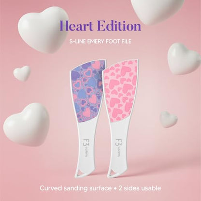 S-Line Emery Foot File, Colossal Double-Sided Pedicure Tool, Effective for Cracked Heel, Ergonomic Design for Easy Grip (Purple Heart) - color: Purple Heart