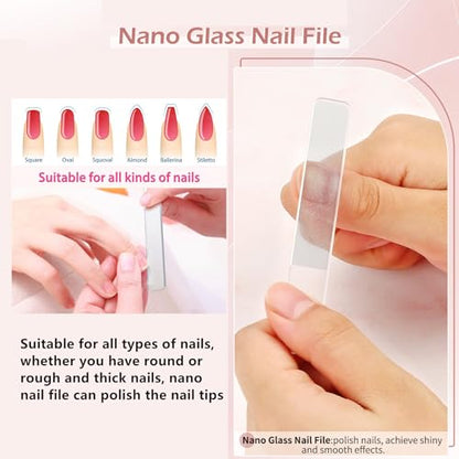 Nail Clippers Set Women Manicure Kit Nail Cuticle Kit with Nail Clippers Nail Cuticle Trimmer Pusher Glass Nail File Nail and Cuticle Care Kit Travel Nail Set Manicure Tools Cuticle Set Gift for Women