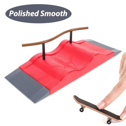 Wakauto Mini Skate Park Finger Skateboard Ramp Fingerboard Training Prop for Tricks Smooth Surface Skatepark Part for Kids Creative .62 X 4.01 X 2.71 in