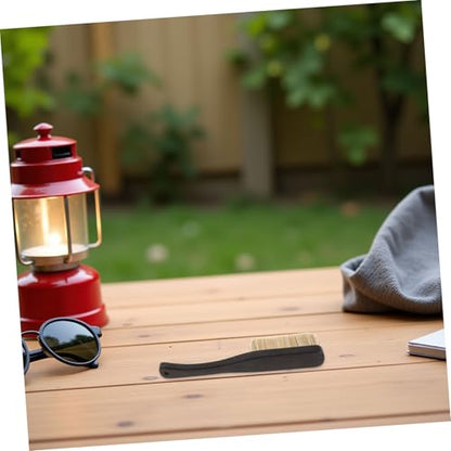 TEHAUX Climbing Chalk Brush with Ultra-Dense Fine Boar Bristles and Hardwood Handle, Outdoor Bouldering Cleaning Tool for Rock Climbers and Adventure Sports