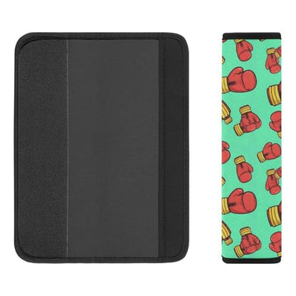 Soft Padded Car Seat Belt Pad for Elderly Support, Stroller Pushchair High Chair, 2 Pack Red Boxing Gloves Shoulder Harness Cover Anti-Slip Pad - color: Pattern 932