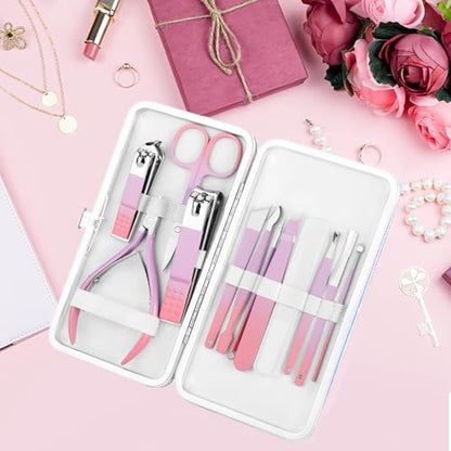 Aceoce Professional Manicure Pedicure Set Nail Clippers Kit Gifts for Women | Ultra Sharp Stainless Steel Nail Manicure Pedicure Tools,Cuticle Kit,Grooming Kits,Travel Nail Care Manicure Pedicure Kit
