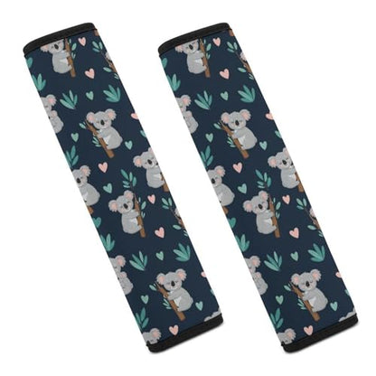 2 Pack Breathable Car Seat Straps Shoulder Pads for Adults and Children, All Vehicles, Koala Bear Animals Harness Pads Strap, Pressure Relief - color: Pattern 1190