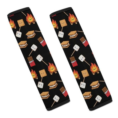 Universal Soft and Comfortable Car Seat Straps Shoulder Pads for Girls and Boys, Most Cars, 1 Pair Marshmallow Cookie Harness Pads Strap Comfortable Driving - color: Pattern 369