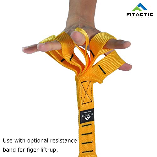 Upgraded 1 Pair Eagle Loops Grip for Finger Hand Wrist Arm Strengthening Training Bundle with 3.5 Inch Rock Climbing Solid Training Power Pull Up Ball Hold Grips for Straps
