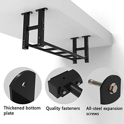 Pull-Up Bars Wall-Mounted Horizontal Bar Safe Fitness, Steel Indoor and Outdoor Climbing Frame, Multifunctional Strength Training Equipment, 2 Styles (Black Style2) - size: Style2