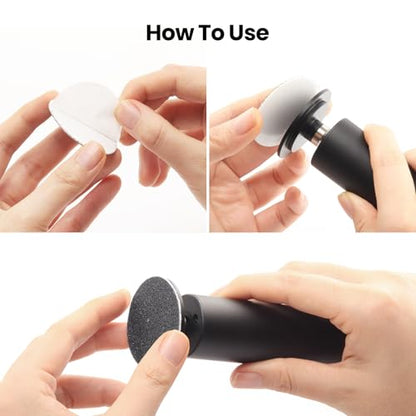 120pcs Replaceable Sandpaper Refill Discs for Electric Callus Remover | Foot File Sander Replacements for Feet Dead Cracked Hard Skin Removal | 60 Grit * 60pcs + 80 Grit * 60pcs - style: 04-60 Grit+80 Grit FBA