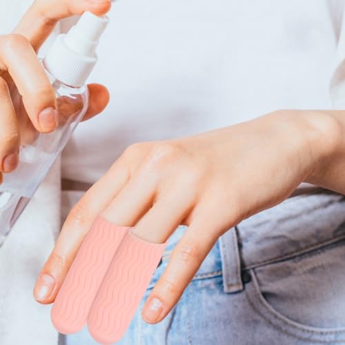 10 Pairs Silicone Finger Sleeves Finger Protectors Non-Slip Washable Covers for Cracked Skin Nail Art Crafting Gardening and Injury Protection
