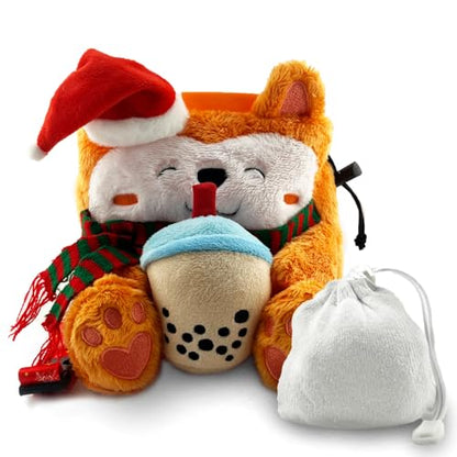Rock Climbing Chalk Bag + Refillable Ball – Boba Dog Plush Animal Bag - style: Christmas Chalk Bag + Refillable Ball