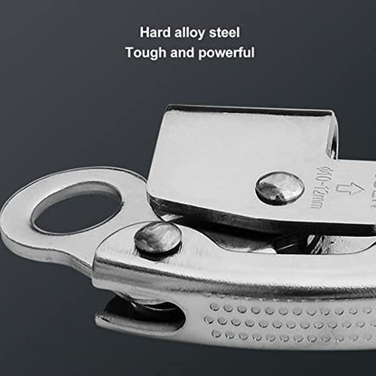 VBESTLIFE Fall Protection Rope Grab, Alloy Steel Self-Locking Device with Spring Mechanism for Rock Climbing Fire Rescue Industrial Safety Equipment