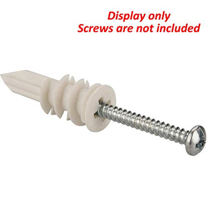 Wideskall® Self Drilling Drywall Nylon Anchors Fit #6 - #8 Fastener Screws (Pack of 24) - style: Pack of 24