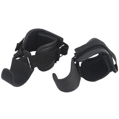 2pcs Heavy Type Weightlifting Hook with Padded Handle Weight Lifting Strap for Powerlifting and Pull Up Exercises Antislip Weightlifting Strap