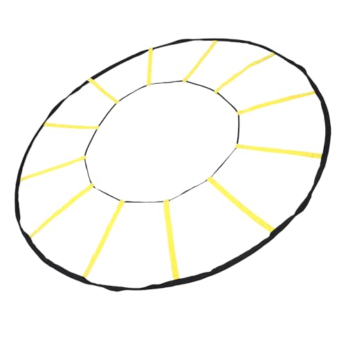 Speed and Agility Circular Ladder for Soccer Basketball Training, 12 Rungs Nylon Trainer for Enhancing Athletes Performance, for Indoor Outdoor Use