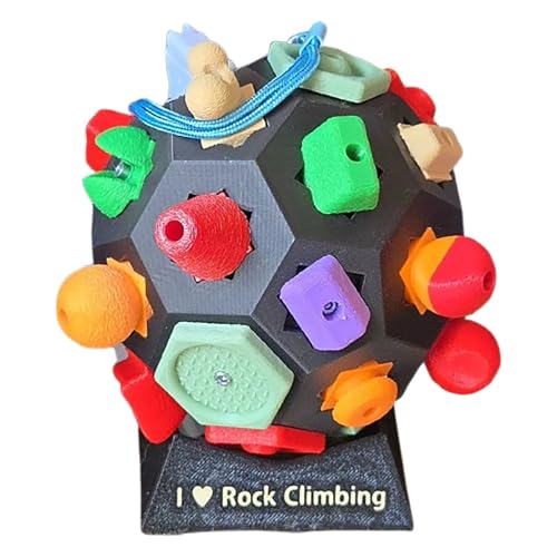 Handcrafted 3D Rock Climbing Ball with Base for Finger Strength and Flexibility Training, 32 Anti-Slip Textured Climbing Holds, Boulder Block Gifts for Rock Climbers Enthusiasts - color: Model A