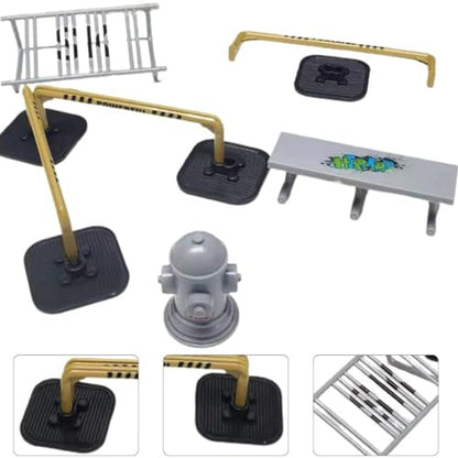 Fingerboard Training Ground Fingerboard Obstacle Combination Props 10pcs | Suitable For Indoor Desktop Home Decoration