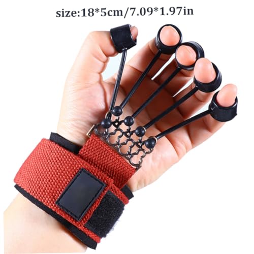 Finger Stretcher Exerciser, Finger Stretcher Exerciser 60LB Extensor Trainer Resistance Band Strengthener for Hand Red 18x5 cm for Daily Use