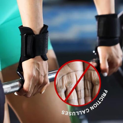1 Pair Weight Lifting Hooks for Deadlifts Pull-Ups Strength Training