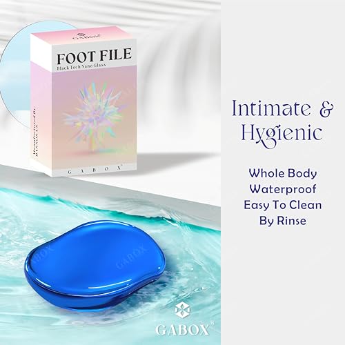 GABOX Nano Glass Pro Foot File, Feet Callus Remover, Dead Skin Exfoliator | Heel & Foot Scrubber, Pedicure SPA Tool for Women & Men, Removedor de Callos en Los Pies, Crystal Blue - style: Crystal Blue