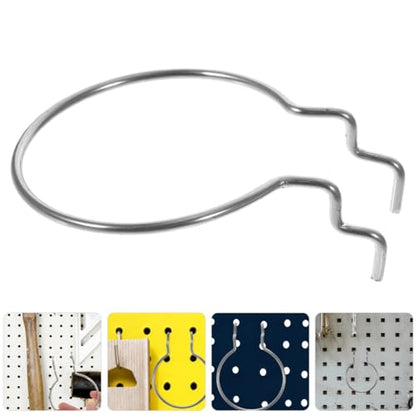 8pcs Heavy Duty Metal Pegboard Hooks, Dual Wire Pegboard Tool Holders for Garage and Workshop, Silver Industrial Hardware Hanging Board Accessories