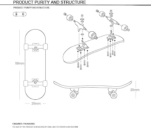 Lently Wood Fingerboards, Mini Fingerboards, 99mmL*29mmW (Redeem The Skeleton) - color: Redeem the Skeleton