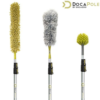DOCA Telescoping Pole 5-12 Ft - Extension Pole for Cleaning, Feather Duster, Window Washing Kit, Paint Roller, Window Squeegee - High Reach Extendable Kit for Indoor & Outdoor - Duster Kit - size: 12 Ft, style: Duster Kit