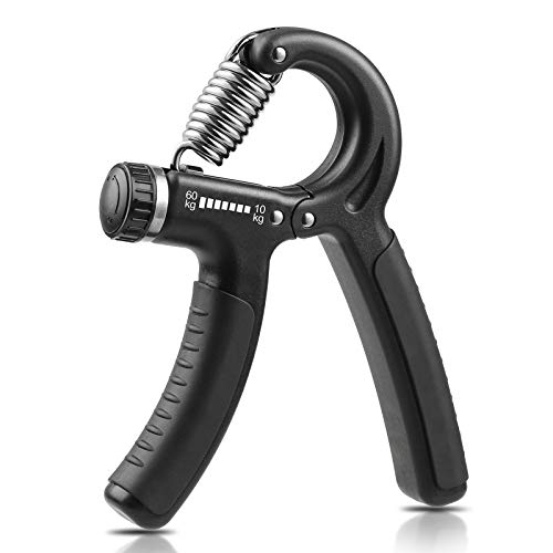 NIYIKOW Grip Strength Trainer, Hand Grip Strengthener, Grip Strengthener, Adjustable Resistance, Forearm Strengthener, Perfect for Musicians Athletes - color: Black-1Pack