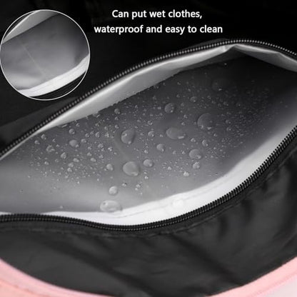Forestfish Yoga Gym Bag For Women With Shoes Compartment & Wet Dry Storage Pockets Lightweight Duffel Bag, Pink - color: Pink