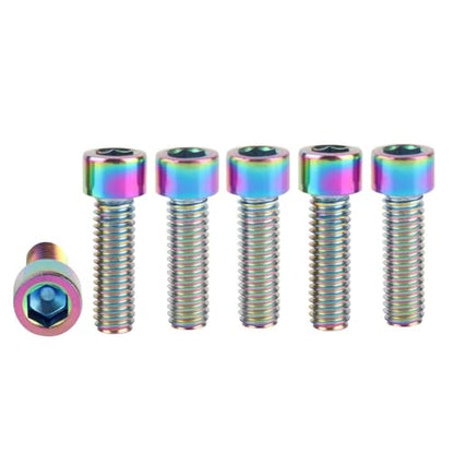 6Pcs Bike Screws M6x10 12 16 18 20 25 30 35mm Stainless Steel Socket Head Cap Allen Hex Bolt (Ranibow, M6 x20mm) - color: Ranibow, size: M6 x20mm