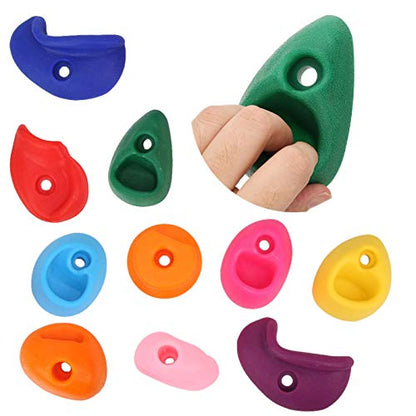 Climbing Wall Holds, Wear Resistance Climbing Holds Climbing Rock Wall Grips for Outdoor for Indoor(Small 10 Pieces)