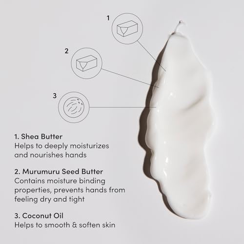 OUAI Hand Cream - Thick, Creamy Balm with Coconut Oil, Murumuru Butter and Shea Butter - Hydrating Moisturizer for Soft Hands - Use Daily to Deeply Nourish Skin (3 Oz) (Pack of 2) - size: 3 Ounce (Pack of 2)