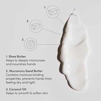 OUAI Hand Cream - Thick, Creamy Balm with Coconut Oil, Murumuru Butter and Shea Butter - Hydrating Moisturizer for Soft Hands - Use Daily to Deeply Nourish Skin (3 Oz) (Pack of 2) - size: 3 Ounce (Pack of 2)