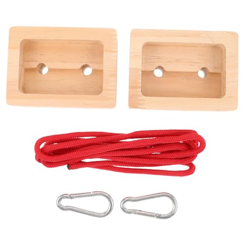 Portable Rock Climbing Hangboard Fingerboard Wooden Finger Strength Trainer 2pcs Set for Grip and Forearm Training Climbing Home Workout