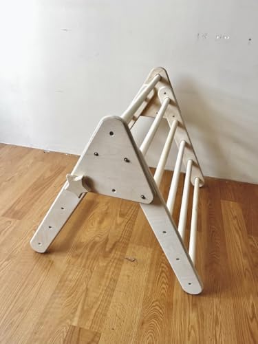 Montessori Wooden Climbing Triangle for Kids | Foldable Indoor Climbing Frame for Children & Toddlers | Wooden Playground Equipment (Medium) - style: Medium