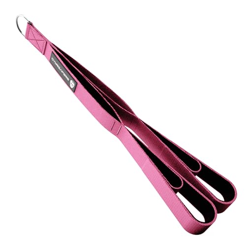 Gymreapers Tricep Rope Cable Attachment - Multi-Workout Tricep Pull Down Cable Attachment - Perfect Gym Cable attachments (3 Lengths Built in One) - color: Pink, size: Tricep Rope - 27"