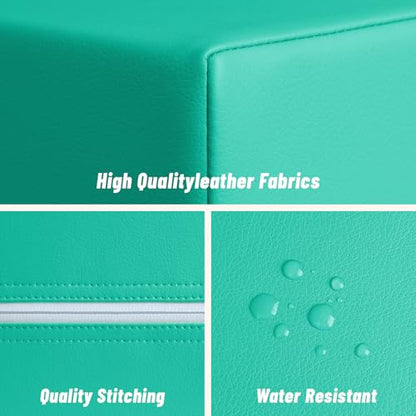 TODIBY 6-Piece Soft PU Leather Toddlers Climbing Toys, Baby Foam Climbing Blocks for Toddlers 3, Indoor Climb and Crawl Activity Play Set, Foam Play Gym Climbing Structures (Orange and Green) - style: Macaroon/Orange/Green