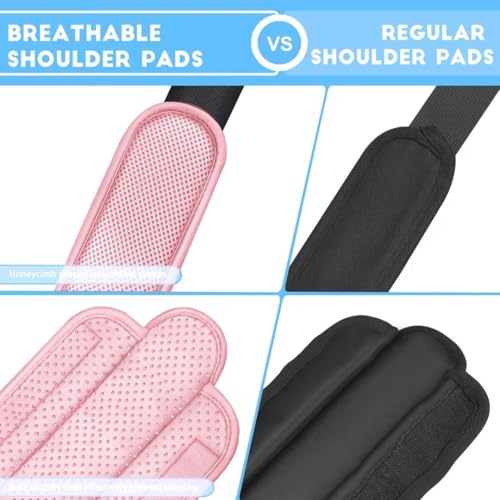 ZINZ 2-Pack Universal Shoulder Pad with Ultra Thick Cushion for Bag Luggage Bag Crossbody, Plus Long & Anti-Slip & Breathable,Pink - color: Pink