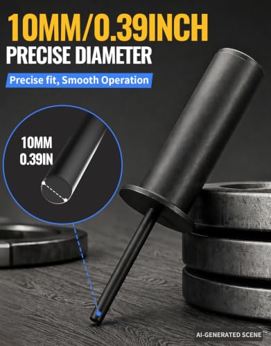 8/10MM Weight Stack Pin, Gym Pin with Spring Clip Collar, Weight Stack Extender Pin for Strength Training Equipment, Weight Pin for Commercial Gym and Home Gym - size: 10mm