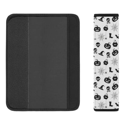 2 Pack Goth Skull Black Bat Pumpkin Seat Belt Cover Universal Fit Shoulder Protector for Adults and Children, Most Cars, Comfortable Driving - color: Pattern 1068