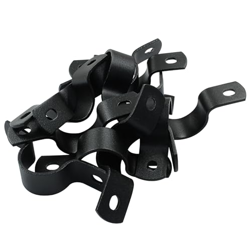 12Pcs Two Holes Pipe Strap 1" U Bracket Clamps | Heavy Duty, Rigid Strap Clip, For Pipe Fixing Supporting Decorating