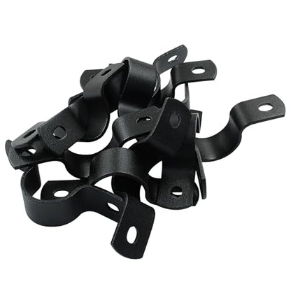 12Pcs Two Holes Pipe Strap 1" U Bracket Clamps | Heavy Duty, Rigid Strap Clip, For Pipe Fixing Supporting Decorating