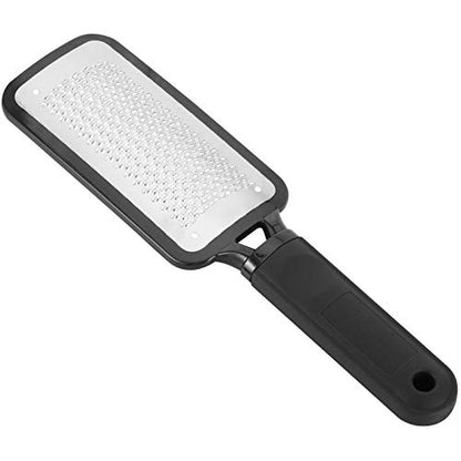 Foot Scrubber Foot Files Callus Remover Black Heel Grater Dead Skin Remover Stainless Steel Heel Scraper for Cracked Heels - color: Dark Black