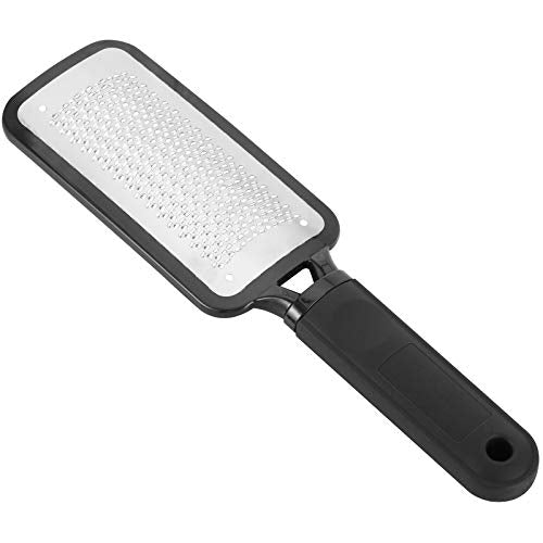 Foot Scrubber Foot Files Callus Remover Black Heel Grater Dead Skin Remover Stainless Steel Heel Scraper for Cracked Heels - color: Dark Black