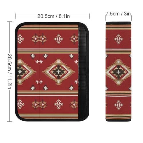 Universal Soft and Comfortable Boho Mexican Southwest Native American Aztec Seat Belt Cover for Kids, Most Cars, 2 Piece Seat Belt Covers Cushion Shock Absorption - color: Pattern 941