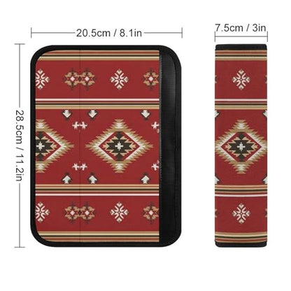 Universal Soft and Comfortable Boho Mexican Southwest Native American Aztec Seat Belt Cover for Kids, Most Cars, 2 Piece Seat Belt Covers Cushion Shock Absorption - color: Pattern 941