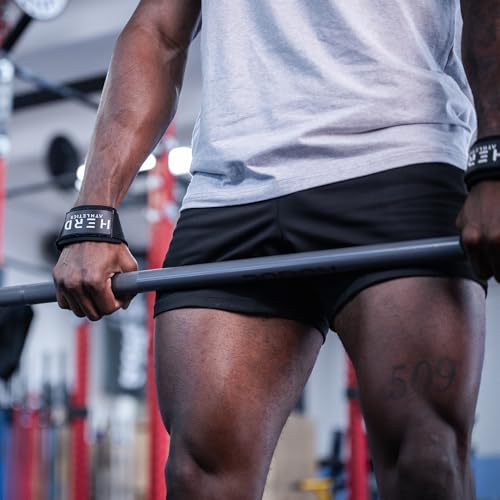 Lifting Wrist Straps – 23" Length x 1.5" Width – Padded Neoprene Cotton Straps for Weightlifting, Powerlifting, Functional Training, Strength Training & Deadlifts – Heavy Duty Grip Support - color: Black/White
