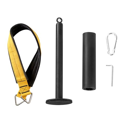 Arm Wrestling & Grip Strength Trainer with Loading Pin – Heavy Duty Wrist Forearm Exerciser, Compatible with 1” & 2” Barbell Plates, Multi-Scenario Workout Equipment for Hand Finger Grip Strengthening - color: Yellow-loading pin&strap