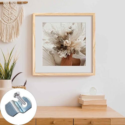 15PCS 1/2" Canvas Clips for Picture Framing, Offset Mounting Hardware with Screws for Art and Mirror Installation - size: 1/2"