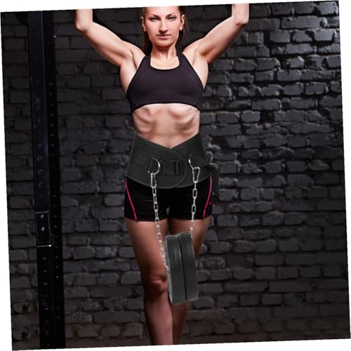 HANABASS Dipping Belt with Chain Heavy Duty Weight Dip Belt for Pull-up and Weightlifting Strength Training Fitness Equipment with Thickened Iron Plate for Muscle Resistance