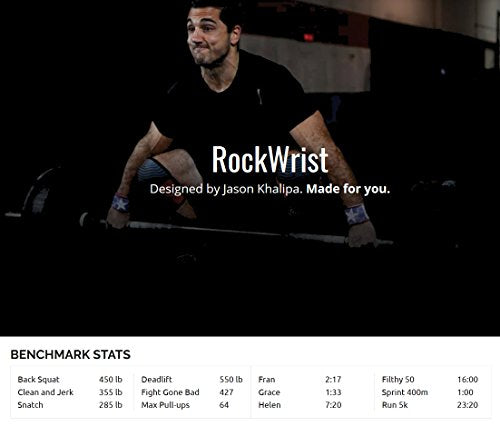 RockTape Wrist Wraps for Weight-Lifting & Exercise, Competition Grade, Designed by Jason Khalipha - color: Red/White/Blue