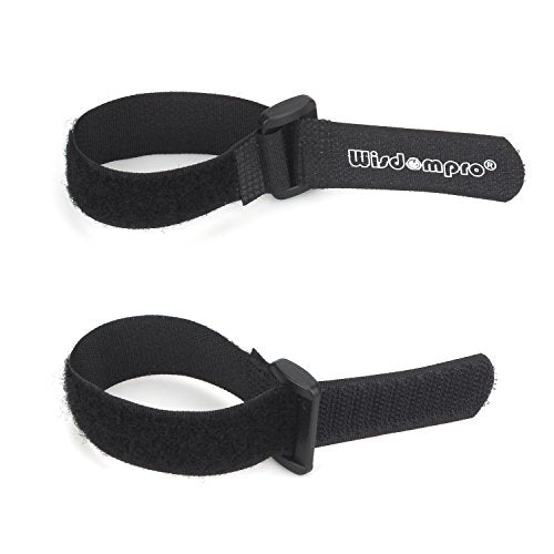 Wisdompro 20 Pack 0.8 x 8 In Small Hook and Loop Tie Down Straps Heavy Duty | Durable Nylon, Reusable, Black, Functional Adjustable Fastening Cinch Strap Cable Cord for Home, Office, Workspace, Outdoor - size: 0.8 x 8 Inch, 20 Pack